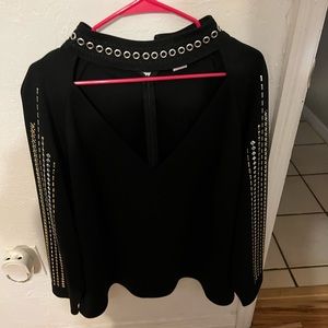 Black long sleeve blouse